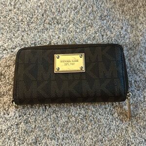 Michael Kors brown and black wallet